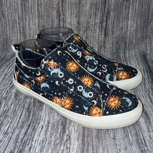 Corkys Women's Size 9 Babalu Slip On Celestial Raw Edge Laceless Sneaker Casual